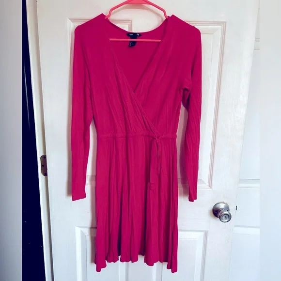 H&M | Dresses | Hm Lightweight Fuchsia Wrap Dress | Poshmark